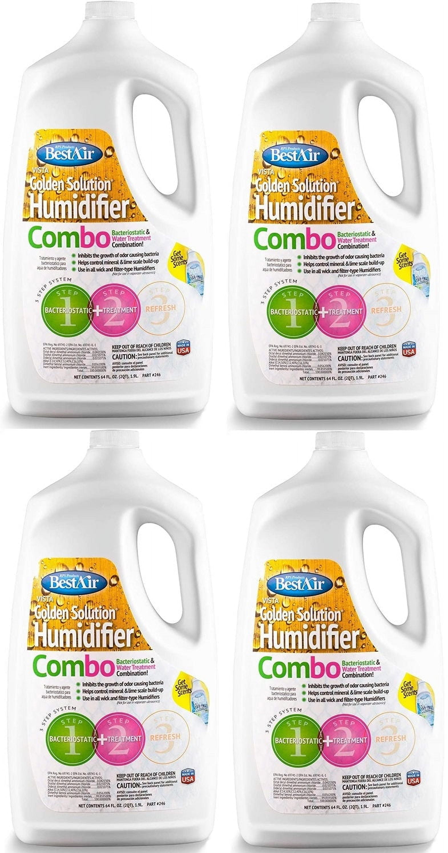 Best Air 246-PDQ 64 oz Bottle Of Golden Solutions Bacteriostatic Humidifier  Water Treatment - Quantity of 2