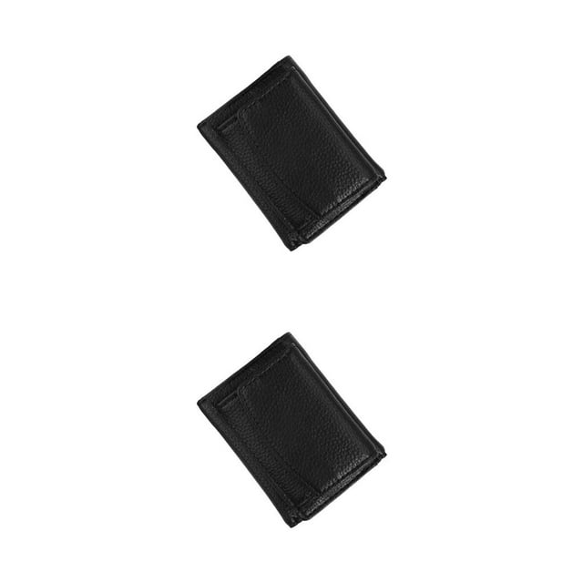 Sonducket monedero mini billetera monedero plegable tarjetero corto diseño de bloqueo multifunción billeteras de gran capacidad negro Negro 2Conjunto