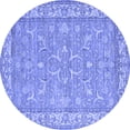 thumbnail image 1 of Ahgly Company Indoor Round Abstract Blue Contemporary Area Rugs, 6' Round, 1 of 4