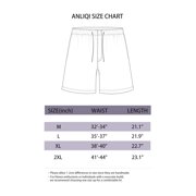 ANLIQI Men’s Pajama Bamboo Shorts Soft Sleep Shorts Comfy Lounge Pants with Pockets (Pink&Olive Green,L)
