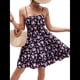 thumbnail image 1 of Vestido de Mujer con Estampado Floral, Sin Mangas, Fruncido y Bajo con Volantes, Corte A Negro L, 1 of 9