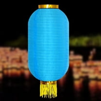 Zhuge 2pcs 10in Traditional Japanese Silk Lanterns Red Hanging Ramen Bar Lantern Lamp with Gold Tassel for Chinese New Year Outdoor Yard Decorations,