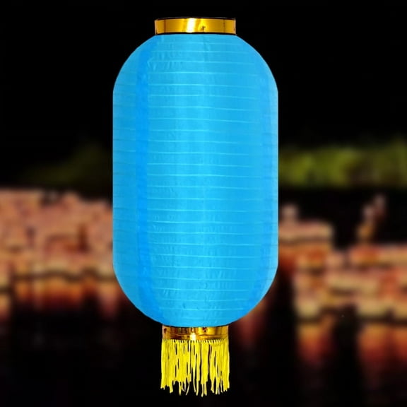 Zhuge 2pcs 10in Traditional Japanese Silk Lanterns Red Hanging Ramen Bar Lantern Lamp with Gold Tassel for Chinese New Year Outdoor Yard Decorations，