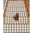 thumbnail image 2 of Stair Treads for Wooden Steps, Brown Plaid Peel and Stick Stair Treads with Adhesive, Spring Summer Farmhouse Buffalo Checkered Non Slip Indoor Stairs Runner Rugs Mats for Elders Dogs 8"x30"7PCS, 2 of 7