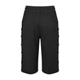 thumbnail image 6 of Cotton Linen Pants for Women Summer Casual High Waisted Drawstring Beach Bermuda Shorts by Yigetop Black L, 6 of 7