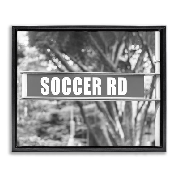 Stupell Industries Contemporary Black Floating Frame Canvas Art, 21 x 17, by Lil' Rue