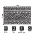 thumbnail image 5 of Black Pioneer Flower Geometric Striped Pattern Door Rugs,Washable Non Slip Door Mats Indoor,Decorative Door Mats,Entry Mat Indoor for Entrance,Bedroom,Kitchen,Bathroom,20"x32", 5 of 6