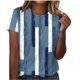 thumbnail image 2 of Fiudx Ofertas Del Día Top de Manga Corta con Cuello Redondo y Estampado Informal para Mujer, 2 of 4