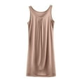 thumbnail image 2 of Women Cotton Nightgowns Sleeveless Nightshirts V Neck Sleep Shirts Chemise Nightdress Tank Top Night Gown Khaki XL, 2 of 3