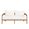 thumbnail image 3 of Modway Brisbane Causeuse de Patio Extérieure en Bois de Teck, Blanc Naturel, 3 of 8