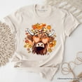 thumbnail image 6 of Fall Highland Cow T-Shirt, Messy Bun Howdy Tee with Autumn Vibes, 6 of 6