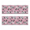 thumbnail image 2 of Floral Bench Cushion Set of 2, Vintage Big Garden Flowers with Leaves Tulips Buds Art Sketchy Image, Standard Size Foam Pad and Decorative Cover, Coral Black and White, by Ambesonne, 2 of 4