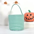 thumbnail image 2 of Halloween Basket, Trick or Treat Basket, Cute Plaid Candy Bucket, Small Baskets Barrel, Jack O Lantern Bags, 2 of 12