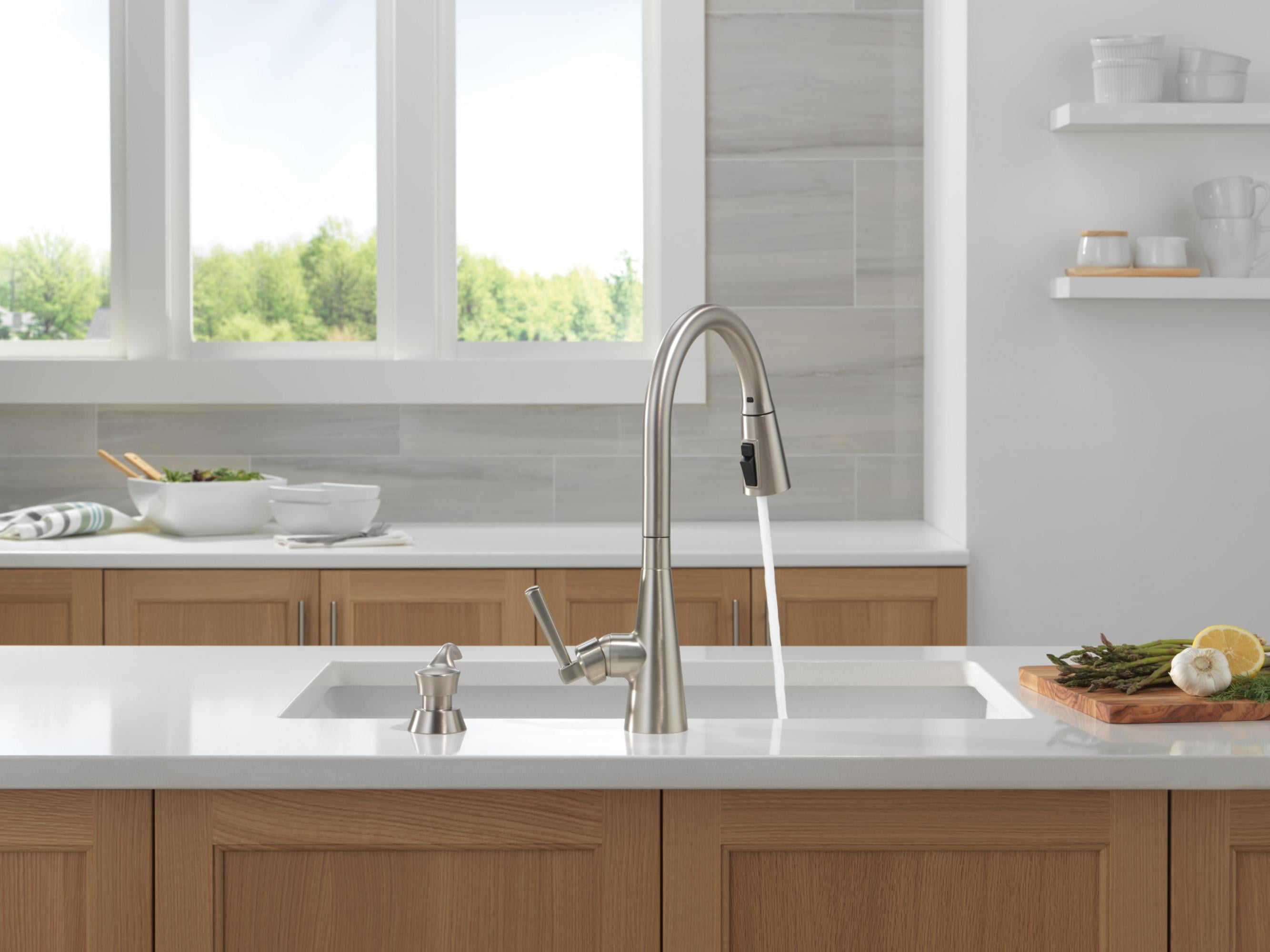 Delta 19893Z-SPSD-DST Boyd 1.8 GPM Single Hole Pull Down Kitchen Faucet - SpotShield