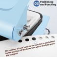 thumbnail image 4 of stanreset Remove Paper Static Binding Machine Portable Wire Binder For A4 A5/20 Holes Punch 8 Sheets Metal A, 4 of 6