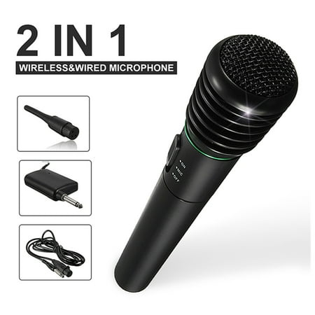 Cond Mic - Singing Machine Unidirectional Dynamic Karaoke Handheld Microphone Wired Or Wireless with 10 Ft. Cord