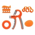 thumbnail image 1 of Hand Grip Strengthener Workout Kit 5 Pack, Adjustable Grip Exerciser, Finger Stretcher Resistance Extensor Bands, Finger Strength Trainer, Hand Squeeze Ball & Exercise Ring, 1 of 5