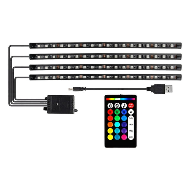 Luces De Tira LED Luz De Atmósfera Modificada Interior Debajo De La Iluminación Del Tablero 5V