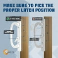 thumbnail image 3 of 8.5" Legacy Sliding Patio Glass Door Offset White Handle Set- Sash Controls 2265 WITH Mortise Lock 45° for Handle Replacement Fits 3-15/16” Screw Hole Spacing & 1-1/4" to 2-1/4" Door Thickness, 3 of 16