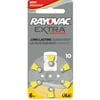 60 Rayovac Extra Mercury Free Hearing Aid Batteries Size: 10 + Battery Holder Keychain Kit