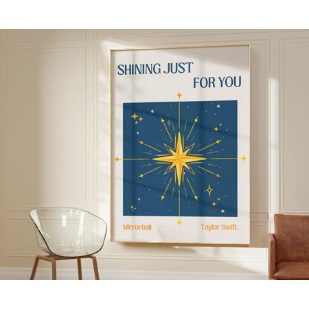 POSTER Mirror Ball Poster, trendy prints, Mirror Ball , Girly Wall Art, decor, Gifts, folklore-UNFRAMED