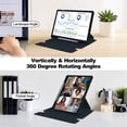 thumbnail image 6 of For Samsung Galaxy Tab S9 Plus 360 Rotation Transparent Smart Leather Case with Keyboard,Dark Blue, 6 of 8