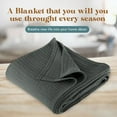 thumbnail image 2 of JMR Cozy Waffle Weave Blanket  Cotton Medium Weight Hotel Throw Blankets Great for Bed, Couch & Sofa Charcoal, Queen 90 x 90, 2 of 21
