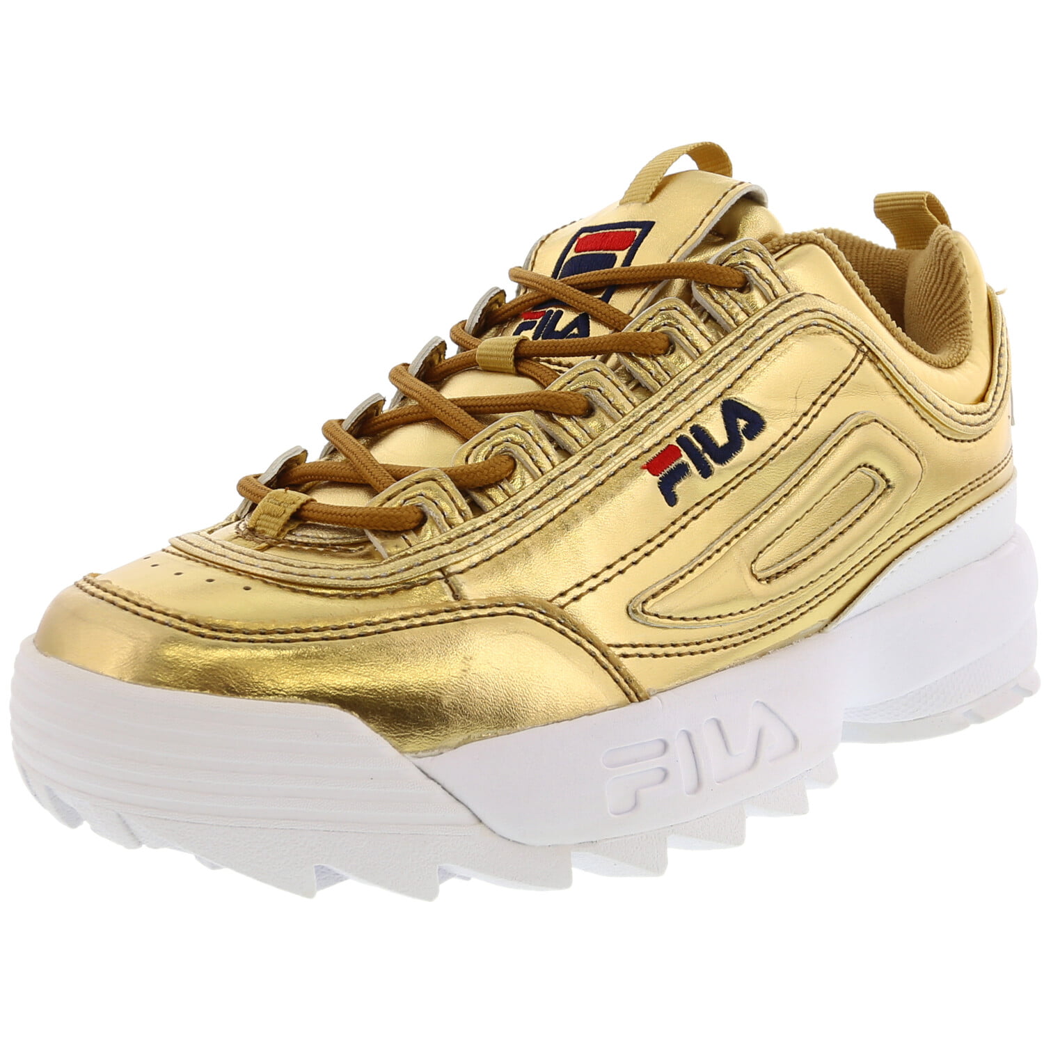 Ja liberaal Demon Fila Women's Disruptor Ii Premium Metallic Gold/Metallic Gold/White  Ankle-High Fashion Sneaker - 11M - Walmart.com