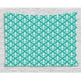 thumbnail image 1 of Fleur de Lis Tapestry, Classic Fleur de Lis Motif with Victorian Rococo Style Artsy Effects, Wall Hanging for Bedroom Living Room Dorm Decor, 60W X 40L Inches, Turquoise and Beige, by Ambesonne, 1 of 2