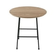 thumbnail image 2 of LeisureMod Rossmore Mid Century Round Side Table With Black Powder Coated Steel Frame, MDF Wood with Ash Veneer Top End Circular Modern Accent Table for Living Room and Bedroom (Natural Wood), 2 of 8