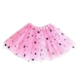 thumbnail image 2 of Swuxness Girls Princess Mesh Skirts, Kids Casual Shorts Skirt, Toddler Solid Color Elastic Waist Comfortable Soft Mesh Layered Puff Skirt Pink, 1-6 Years, 2 of 3