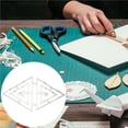 thumbnail image 4 of VONKY Acrylic Ruler Easy Quilting Thick Double Square Hexagonal Pentagonal Round DIY Template White hexagon, 4 of 6