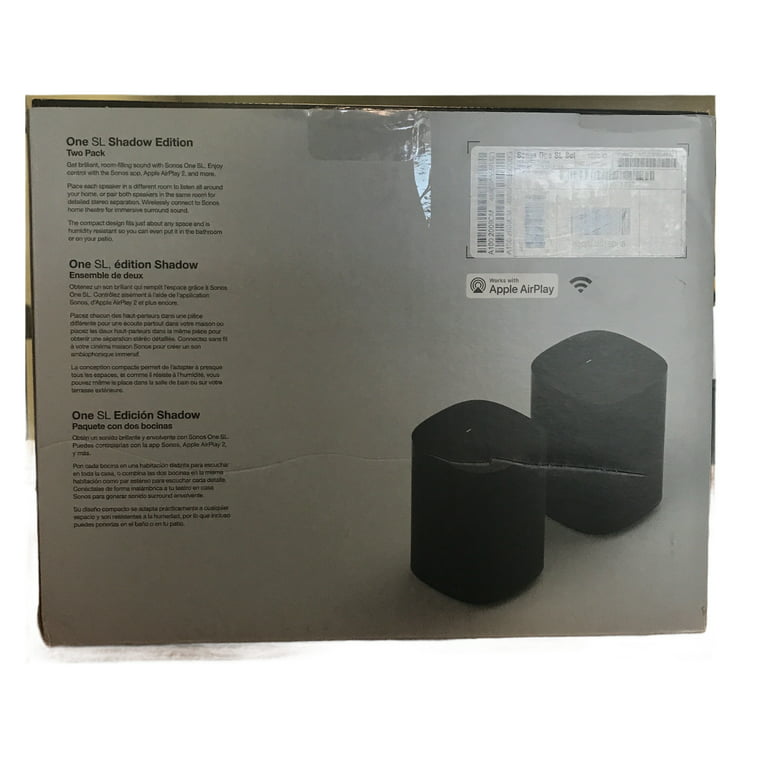 sandsynlighed Eve flugt Sonos One SL Shadow Edition, 2-Pack - Walmart.com