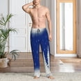 thumbnail image 5 of Uemuo Christmas Fir Tree Pattern Men's Wide Leg Palazzo Lounge Pants with Pockets Light Weight Loose Comfy Casual Pajama Pants-Small, 5 of 9