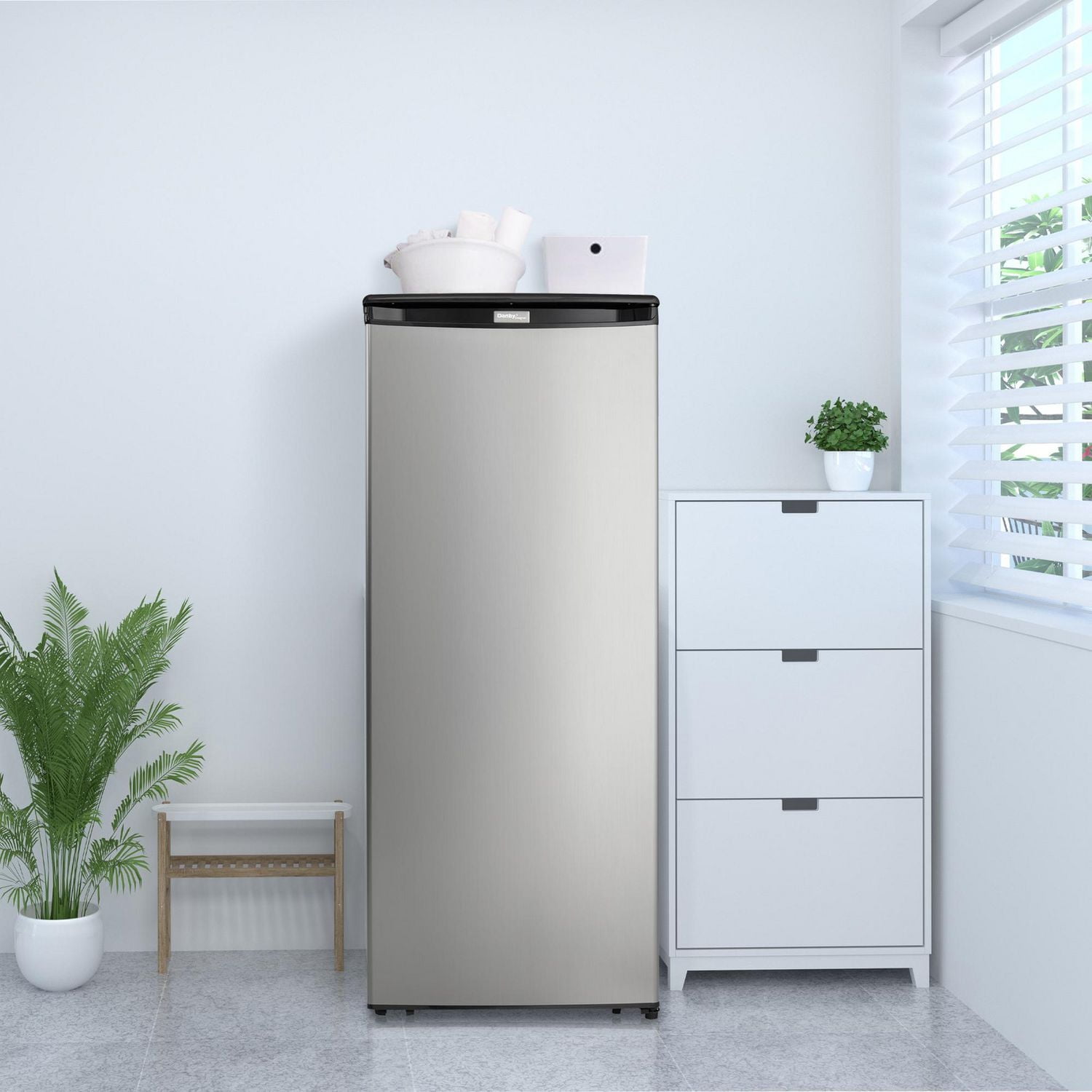 Danby Designer DUFM085A4BSLDD 8.5 cu. ft. Upright Freezer in Stainless Steel