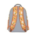 thumbnail image 3 of Orange Print Waterproof School Backpack - Ergonomic Student Backpack with Spinal Support, Breathable Padded Straps & Durable Lightweight Design for Teens & College Students, 3 of 5