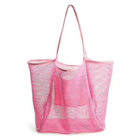 

Kojanyu Beach Bag Mesh One Shoulder Tote Bag Ladies Hand Wash Swimming Clothing Storage Pocket Clearance Sales