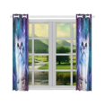 thumbnail image 3 of BSDHOME Galaxy Space Cat Window Curtain Kitchen Curtain 26x39 inches (Two Pieces), 3 of 3