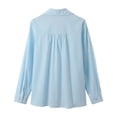 thumbnail image 5 of SRZYMJ Womens Button Down Lace Shirts Cotton Dress Shirts Oxford Shirts Long Sleeve Work Blouses Collared Tops Tunics with Pocket, 5 of 5