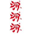 thumbnail image 2 of 3 Pcs Red and White Candy Cane Stripes Christmas Bow, 6.3*5.5 inch Pre-Tied Bow for Wreaths, Gifts, Tree Decor, Christmas Wreath Bow, Craft Ribbon Decor for Home Celebration, 2 of 9