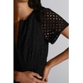 thumbnail image 4 of AURA Womens 2026 Summer Short Dress V Neck Short Sleeve A Line Hollow Out Lace Ruffle Cute Casual Beach Party Dresses, 4 of 6