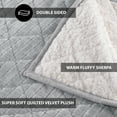 thumbnail image 4 of CBCHome Quilted Jacquard Velvet Plush Throw Blanket - Super Soft, Cozy, Sherpa Throw for Couch, Cute Gifts for Women (Sand, 50" x60"), 4 of 8