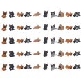 thumbnail image 1 of 50 Uds. Decoraciones de zapatos de animales de dibujos animados, alfileres de zuecos de perro bonitos de PVC respetuosos con el medio ambiente para sandalias, 1 of 10