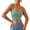 Mint Green, variant on Crop Camisole Tops for Women Square Neck Racerback Spaghetti Strap Padded Cami Tank Tops Longline Sports Bra