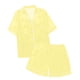 thumbnail image 5 of Conjunto de dos piezas para mujer con camiseta de manga corta y cuello en V y pantalones cortos, ideal para el verano y el ocio deportivo., 5 of 6