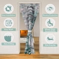 thumbnail image 2 of Watercolor Ombre Door Curtains for Doorways,Modern Abstract Blackout Curtain,Light Blue Green Tie Dye Batik Door Drape,Gradient Grunge Room Divider Curtain (Light Blue Green,34"W X 80"L), 2 of 5