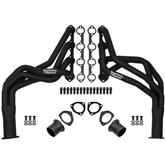 Southwest Speed Black 1979-1993 Ford Mustang Mercury Capri Tuned,Equal Length,Long Tube Headers For Small Block Ford 5.0 Liter 302 Engines