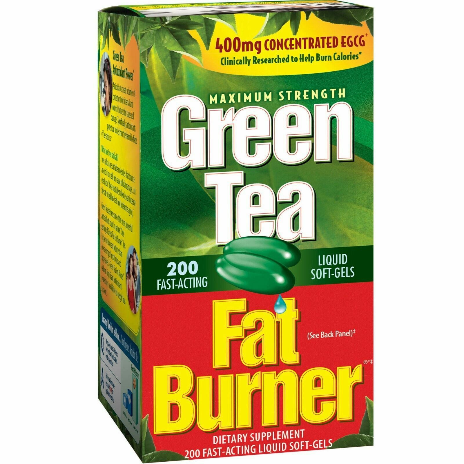 GREEN TEA 400 Mg FAT BURNER 200 Soft Gels