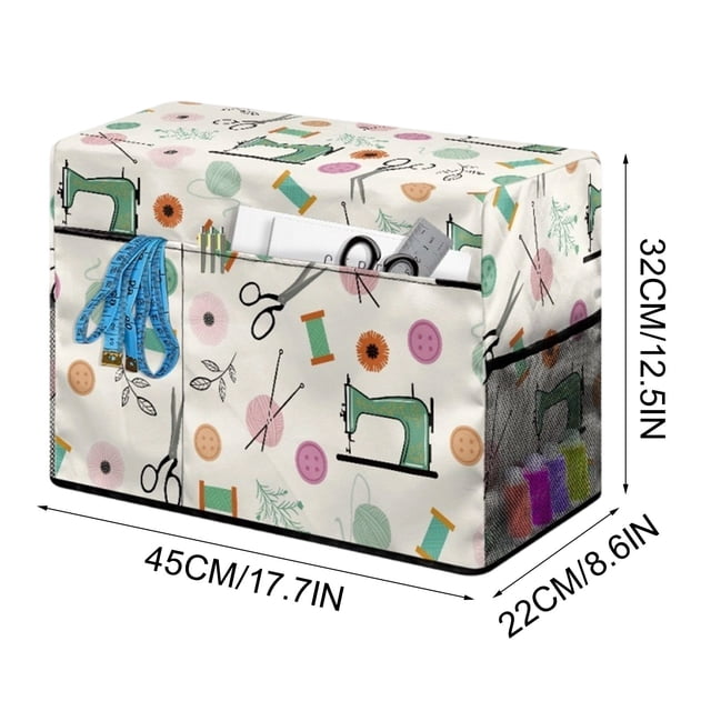 Small Storage Bags Multifunctional Sewing Storage Bag Protective Cover Floral Printing for Home Use