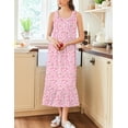 thumbnail image 3 of Ekouaer 2 Pack Nightgowns for Women Sleeveless Long Night Gowns Victorian Nightdress with Pockets Soft Ladies Gown, 3 of 6